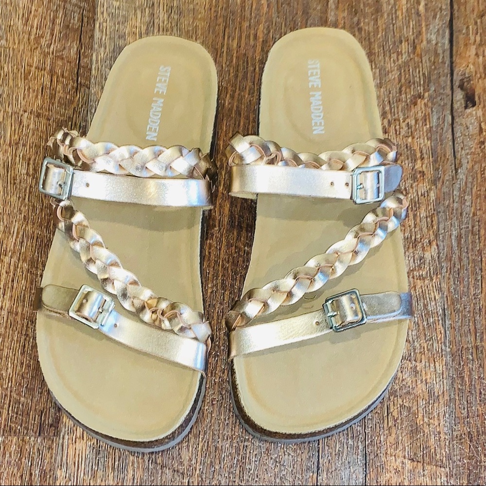 Steve Madden Rose Gold girls size 2 sandals